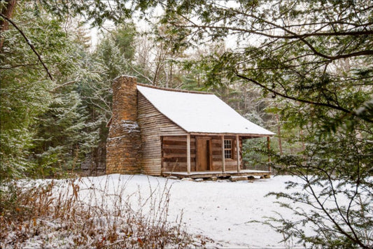 Carter Shields Cabin in Winter