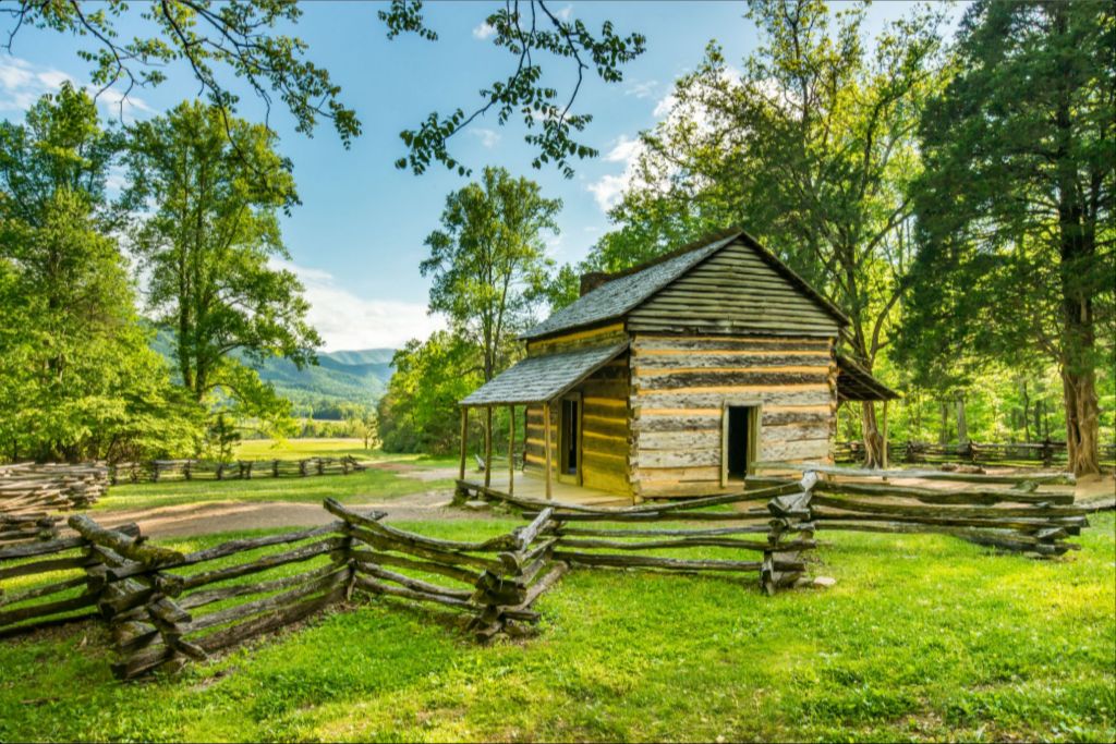 John Oliver Cabin in Spring