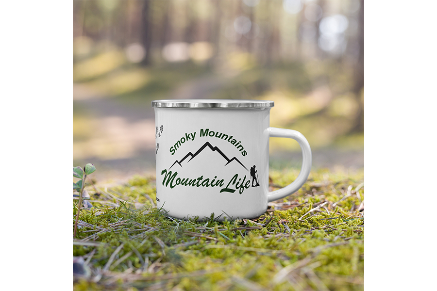 Mountain Life Hiker Enamel Mug