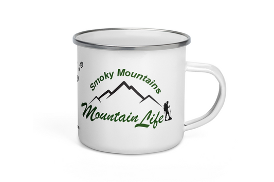 Mountain Life Hiker Enamel Mug