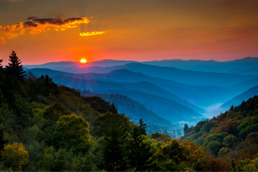 Oconaluftee Valley Sunrise, Great Smoky Mountains