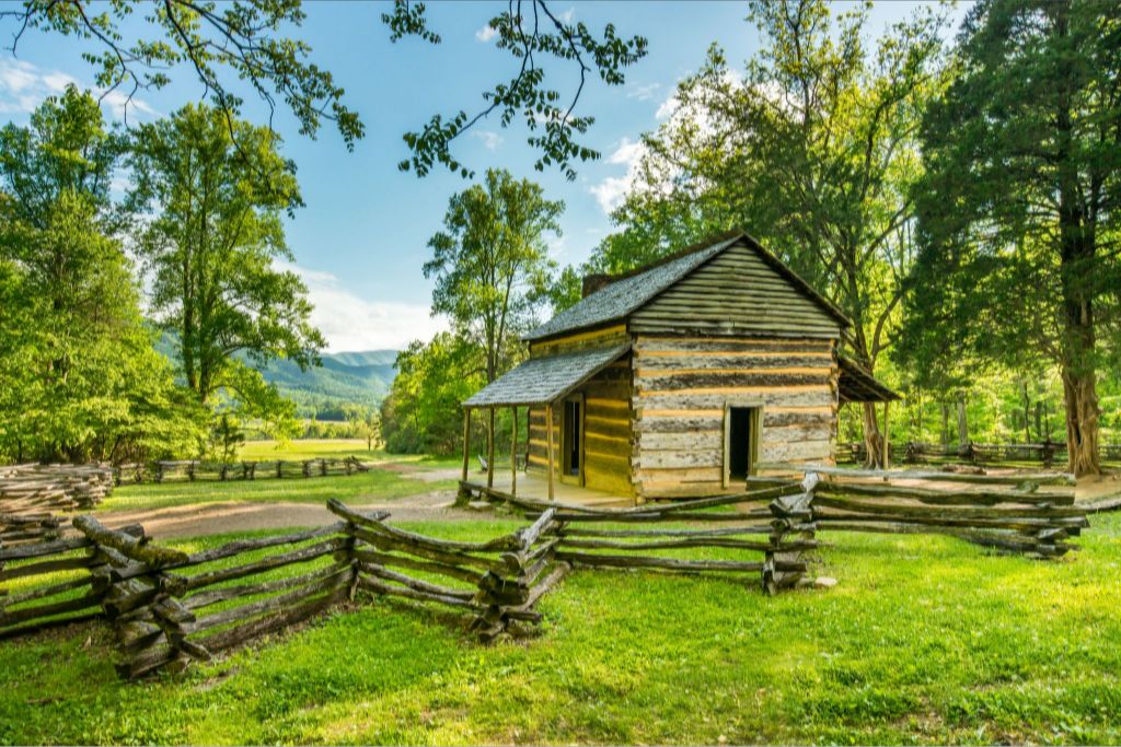 John Oliver Cabin in Spring