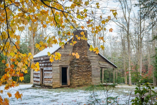 Carter Shields Cabin Autumn Snow
