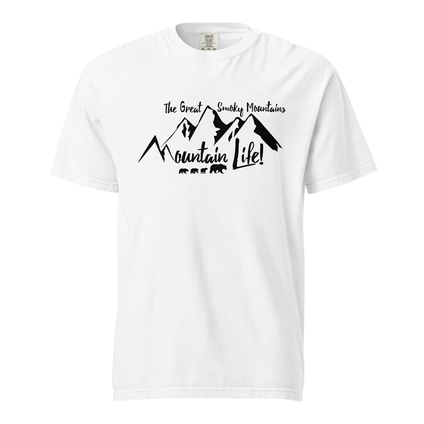 Mountain Life White Comfort Colors T-shirt